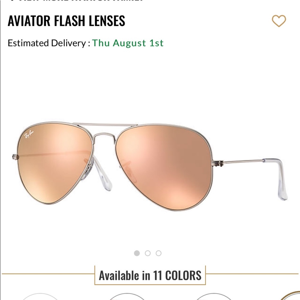 RayBan Aviator Flash Lenses - Copper/Silver